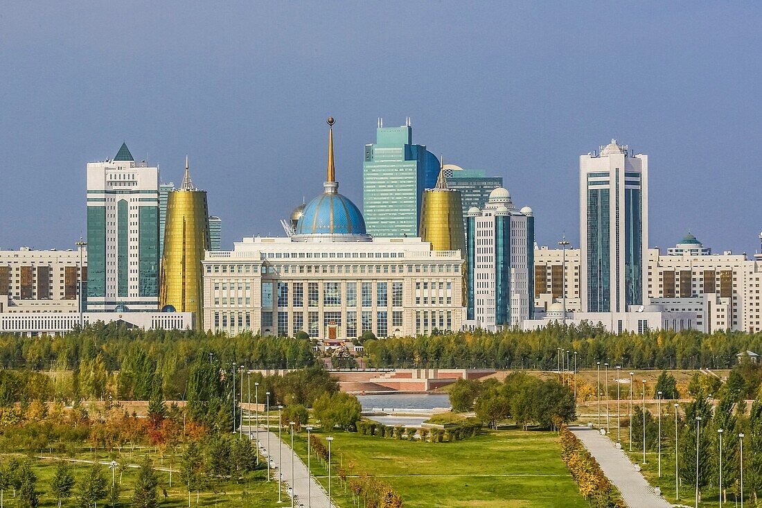 Kazakhstan, Astana City, New Administrative City, Akorda President Palace, Shooting point: Pyramid area