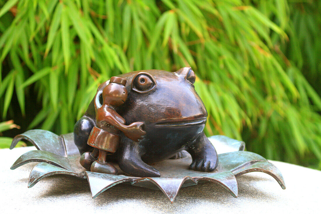 Usa, New York, Manhattan, Battery Park. The Real Word by the artist Tom Otterness