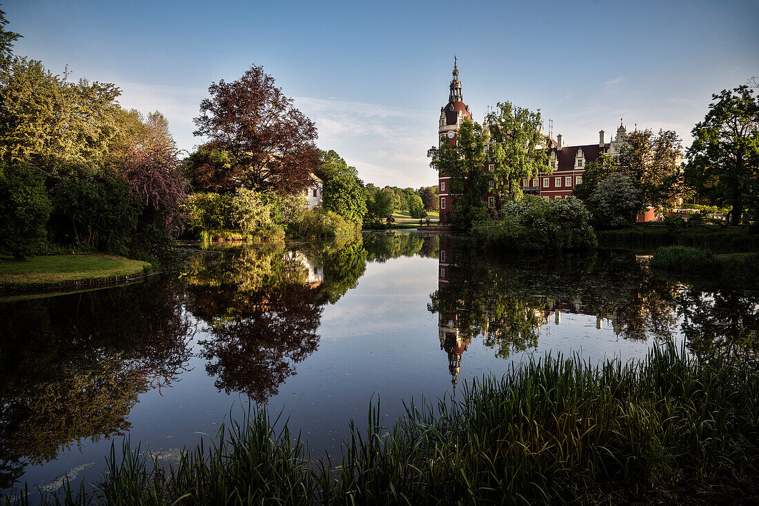 UNESCO Welterbe Muskauer Park - Fürst Pückler Park, Neues Schloss, Bad Muskau, Lausitz, Sachsen, Deutschland