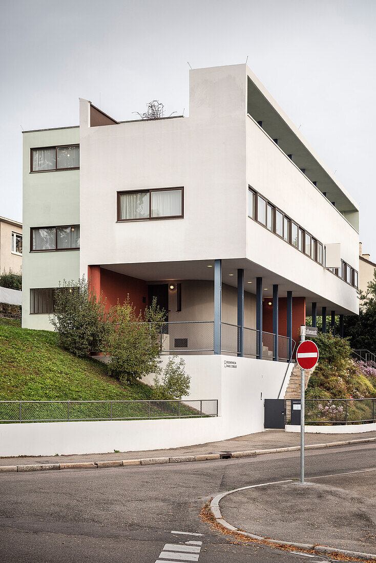 UNESCO Welterbe Le Corbusier Haus, Weißenhofsiedlung, Stuttgart, Baden-Württemberg, Deutschland