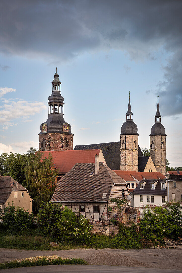 UNESCO World Heritage Martin Luther towns, view at Eisleben with Sankt Andreas church, Saxony-Anhalt, Germany