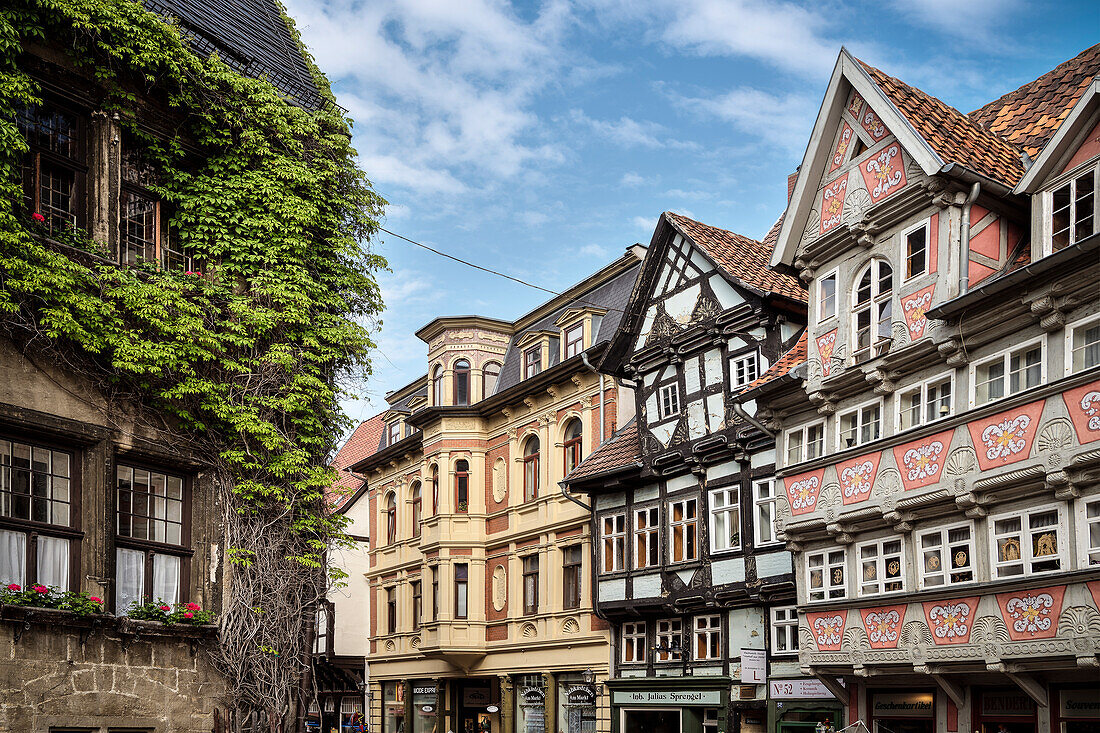 UNESCO Welterbe Fachwerkstadt Quedlinburg, Altstadt, Sachsen-Anhalt, Deutschland