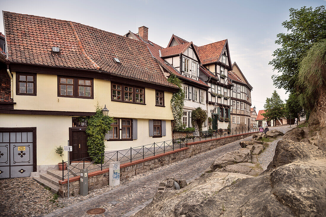 UNESCO Welterbe Fachwerkstadt Quedlinburg, Altstadt, Sachsen-Anhalt, Deutschland