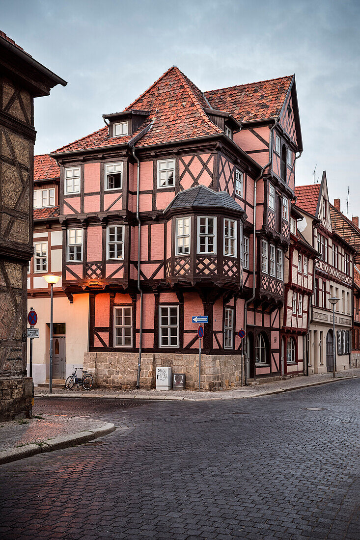 UNESCO Welterbe Fachwerkstadt Quedlinburg, Altstadt, Sachsen-Anhalt, Deutschland