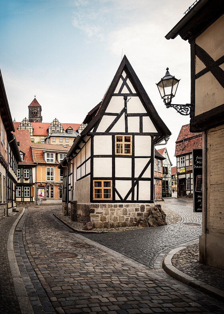 UNESCO Welterbe Fachwerkstadt Quedlinburg, Altstadt, Sachsen-Anhalt, Deutschland