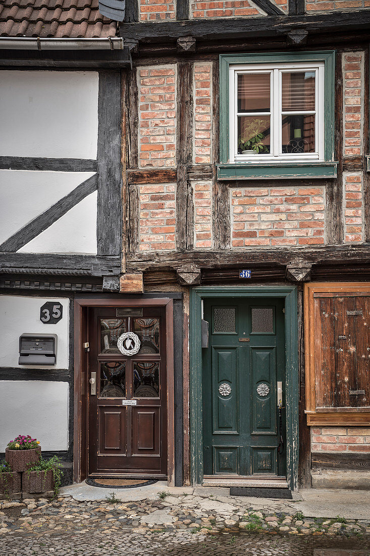 UNESCO Welterbe Fachwerkstadt Quedlinburg, Altstadt, Sachsen-Anhalt, Deutschland