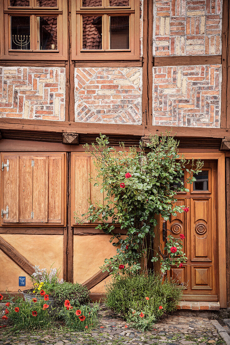 UNESCO World Heritage framework town Quedlinburg, historic town center, Saxony-Anhalt, Germany