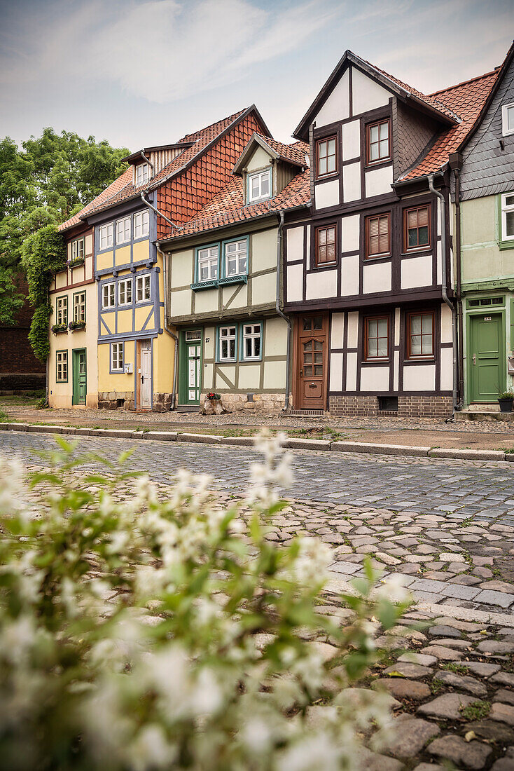 UNESCO Welterbe Fachwerkstadt Quedlinburg, Altstadt, Sachsen-Anhalt, Deutschland