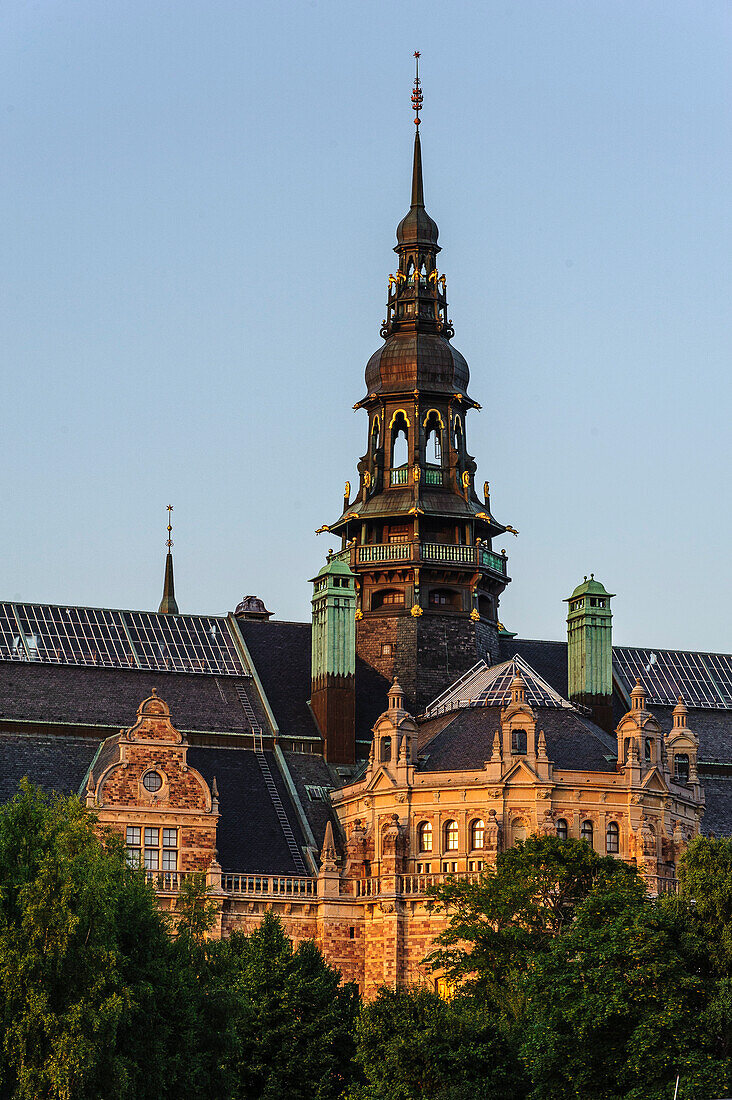 Nordisk Museum im Abendlicht , Stockholm, Schweden