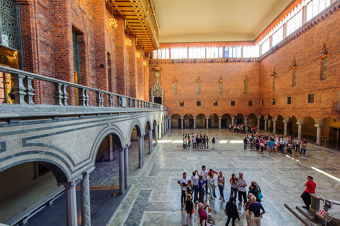 Touristenführungen im Stadshuset Rathaus , Stockholm, Schweden