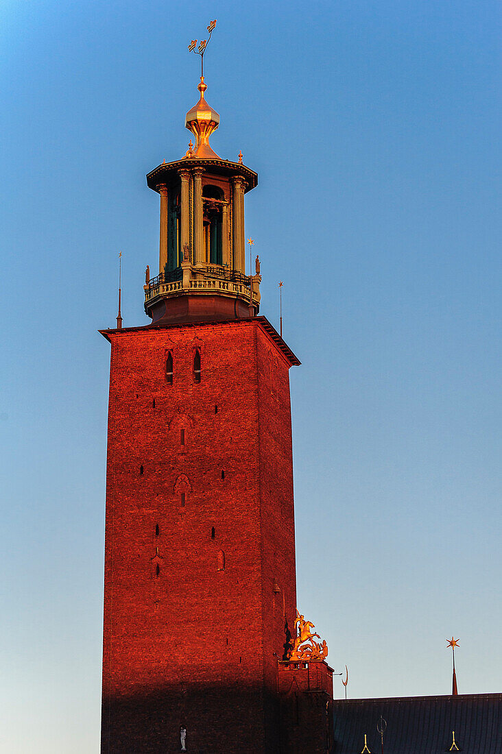 Stadshuset Town Hall with town hall tower, Stockholm, Sweden