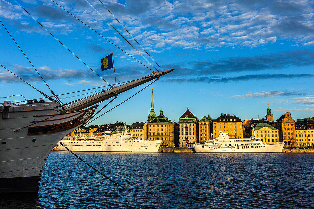 Blick von Soedermalm auf Altstadt Gamla Stan , Stockholm, Schweden