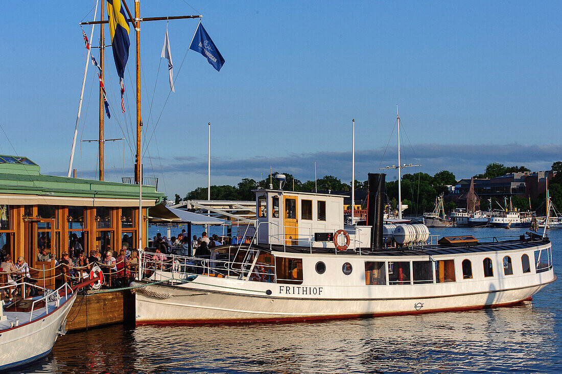 Open-air restaurant on the beach, Stockholm, Sweden