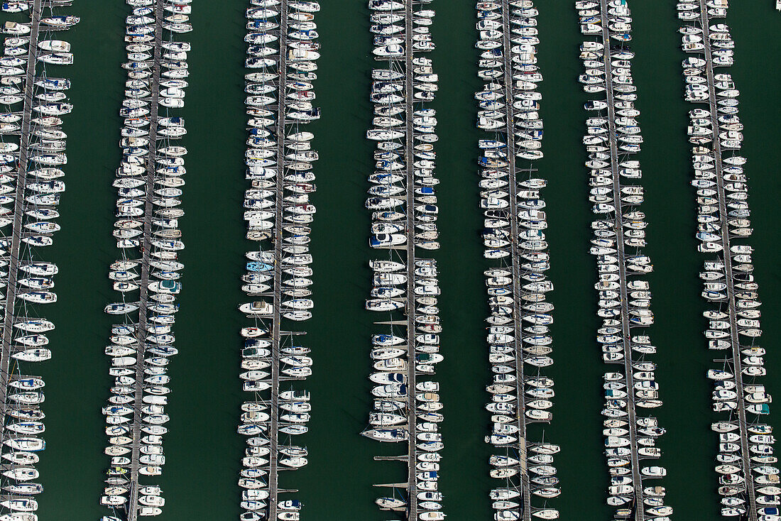 aerial view of the port des minimes, la rochelle, (17) charente-maritime, nouvelle aquitaine