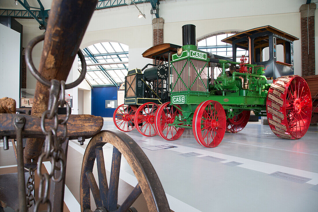 collection of old tractors, museum of the compa, agricultural conservatory, chartres (28), france