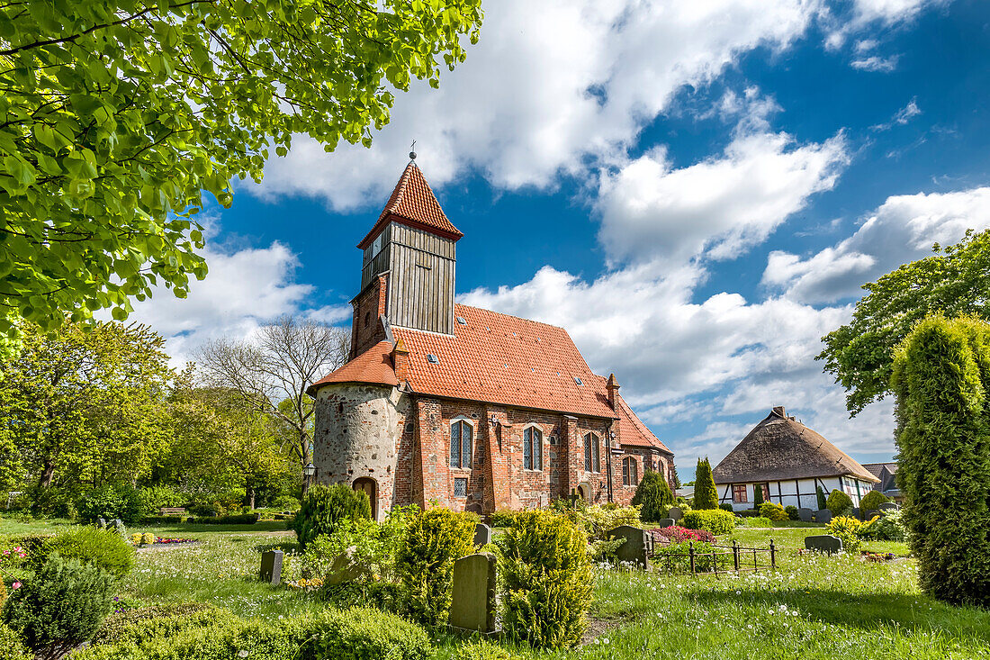 Church, Middelhagen, Moenchgut, Ruegen Island, Mecklenburg-Western Pomerania, Germany