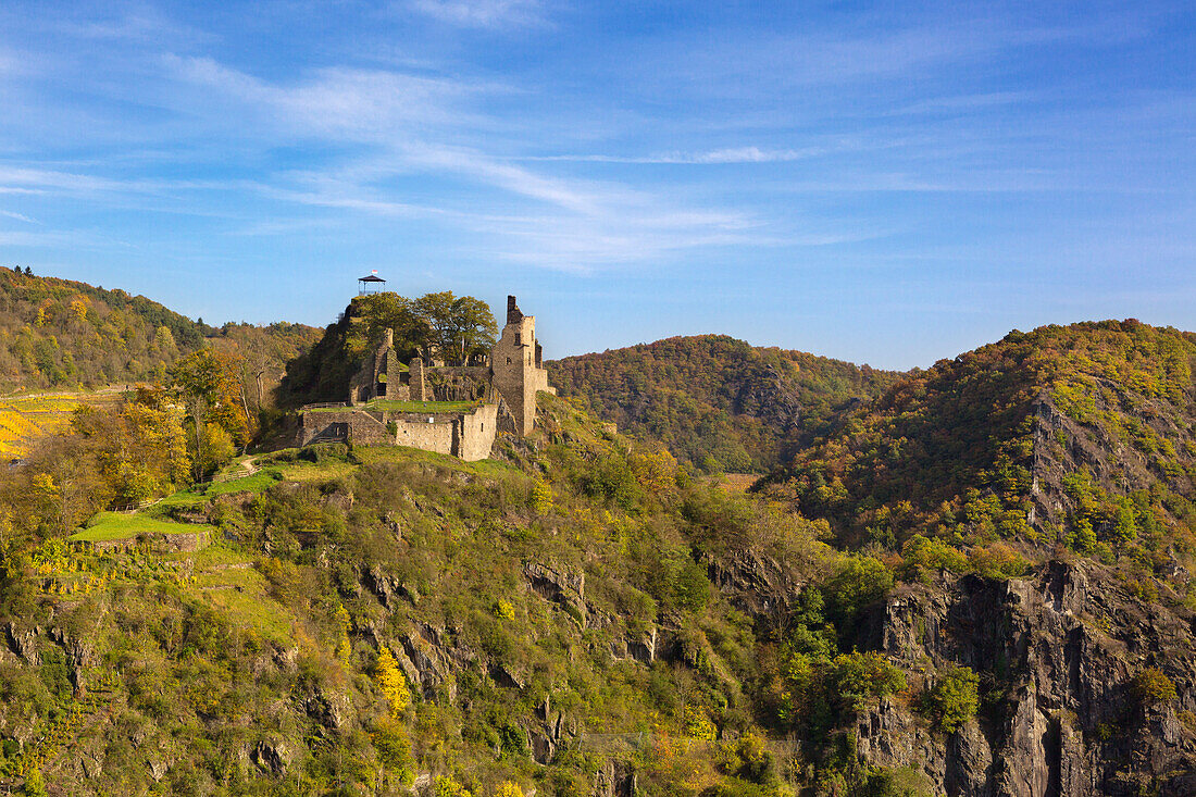 Are castle, Altenahr, Ahrsteig hiking trail, Rotweinwanderweg hiking trail, Ahr, Rhineland-Palatinate, Germany