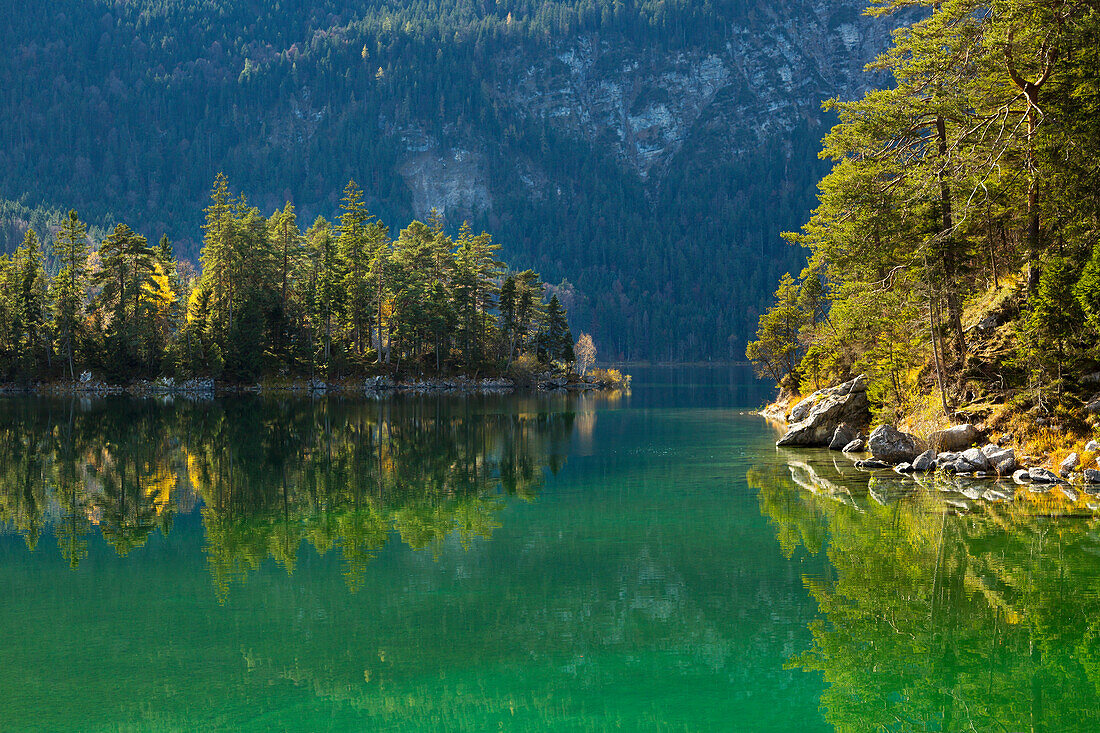 Eibsee, Werdenfelser Land, Bavaria, Germany