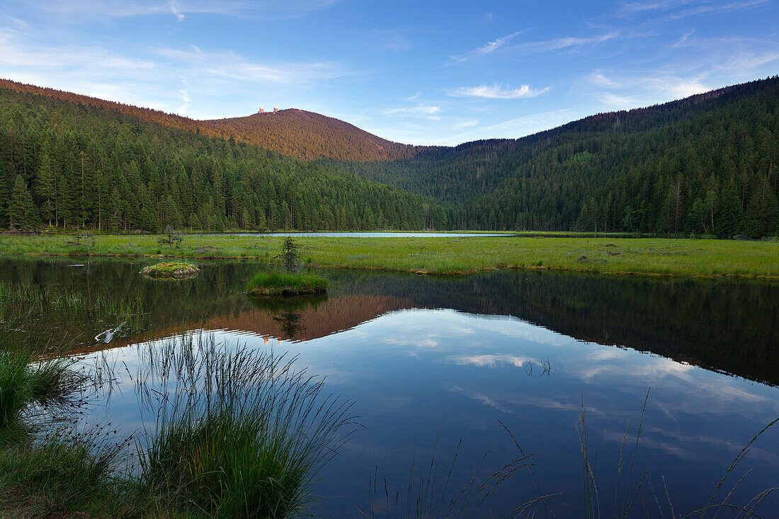 Kleiner Arbersee, Blick zum Großen Arber, Bayrischer Wald, Bayern, Deutschland