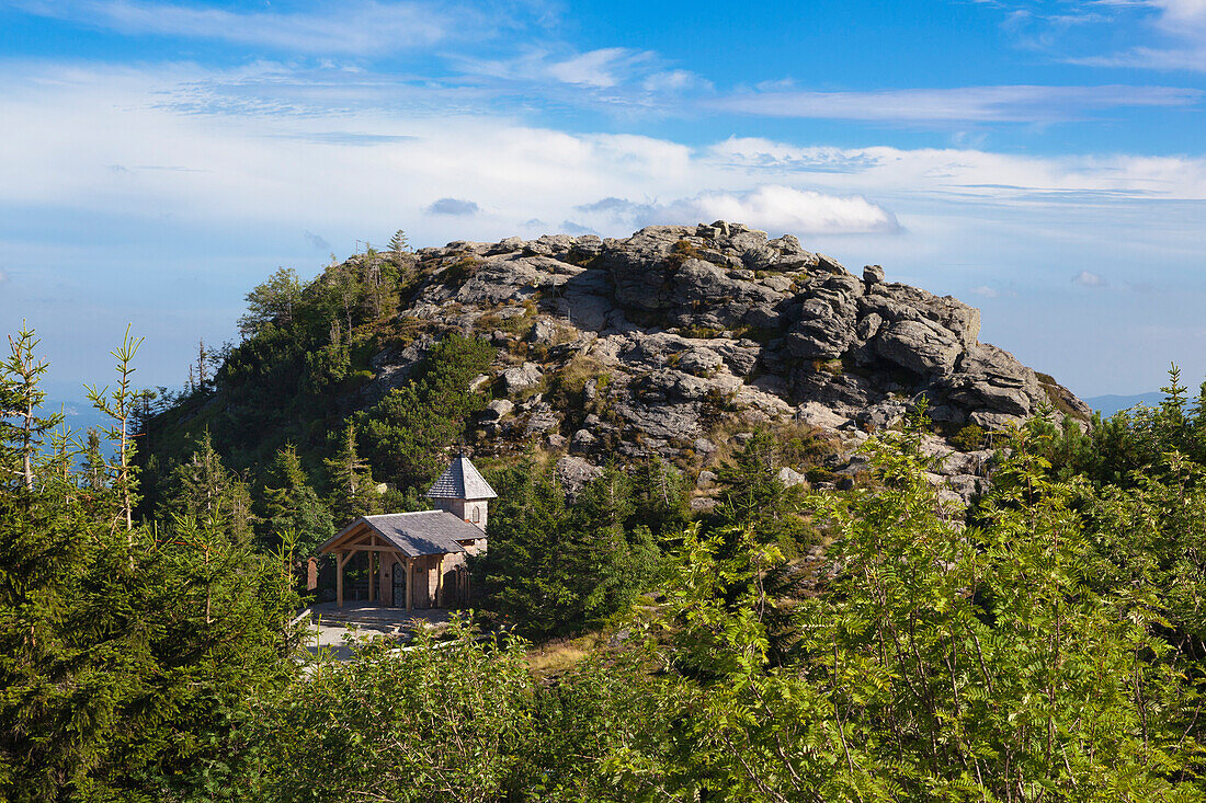Arber chapel at Grosser Seeriegel, Grosser Arber, Bavarian Forest, Bavaria, Germany