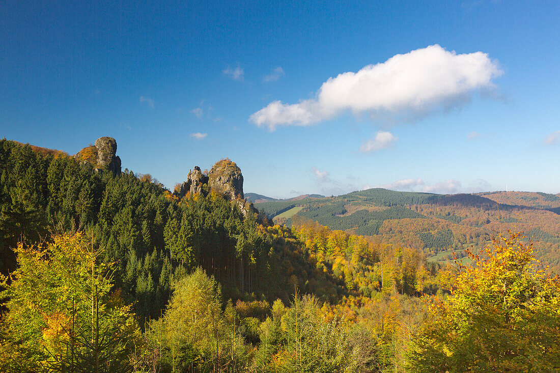 Bruchhauser Steine, bei Olsberg, Rothaarsteig, Rothaargebirge, Sauerland, Nordrhein-Westfalen, Deutschland