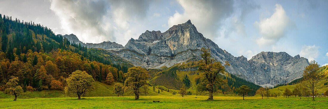 panoramic view of the Ahornboden, Tirol, Austria