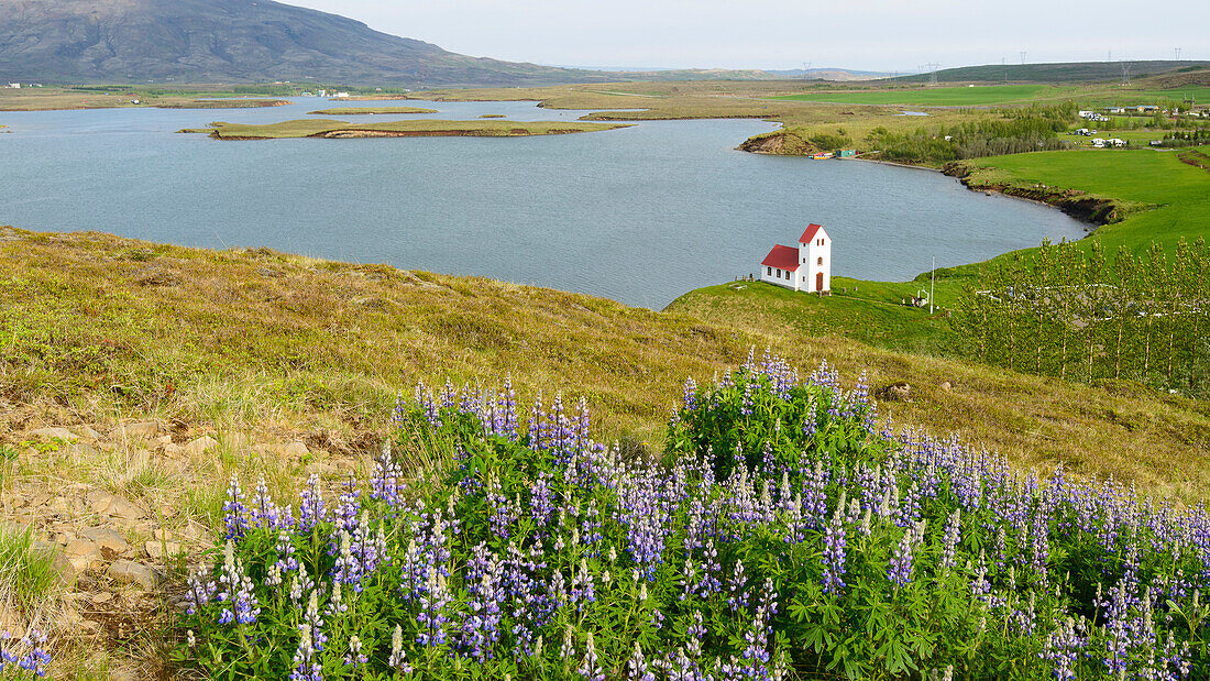Kapelle am Þingvallavatn See, Island
