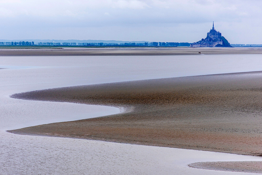 Normandy, Mont Saint Michel and bay from the Southern Pointe du Grouin, (UNESCO World Heritage) (on the way to Santiago de Compostela)