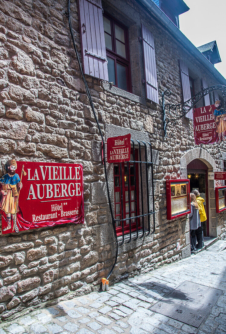 Normandy, Mont Saint Michel, inn on the main street (UNESCO World Heritage) (on the way to Santiago de Compostela)