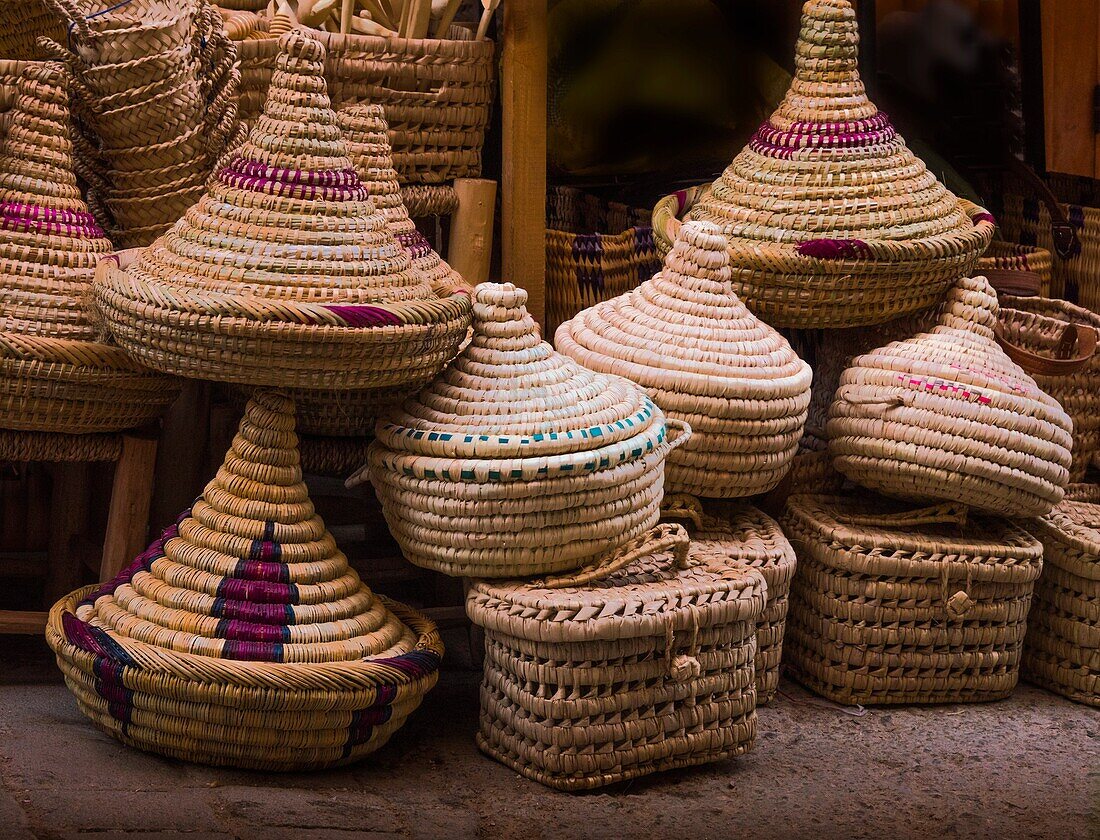 Morocco, Fes, Handicraft, Handmade baskets