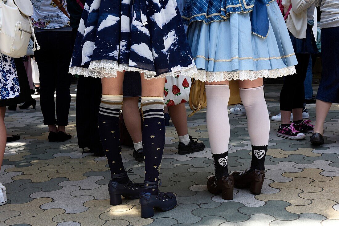 Eccentric ladies in Harajuku, Tokyo, Japan, Asia