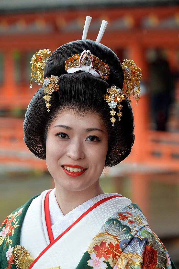 Japanese bride,Miyajima, Japan,Asia