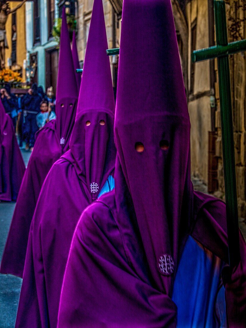 Spain-Guipuzcoa Basque Country- Holy Thursday procesion during Easter, at Segura