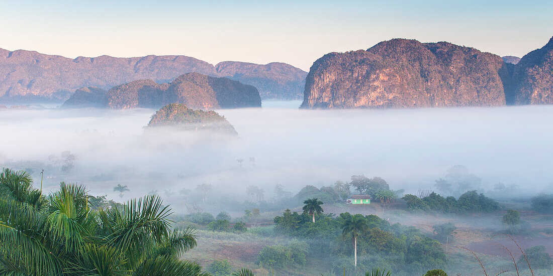 View of Vinales Valley, UNESCO World Heritage Site, Vinales, Pinar del Rio Province, Cuba, West Indies, Caribbean, Central America