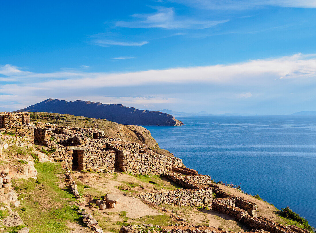 Chinkana Ruins, Island of the Sun, Titicaca Lake, La Paz Department, Bolivia, South America