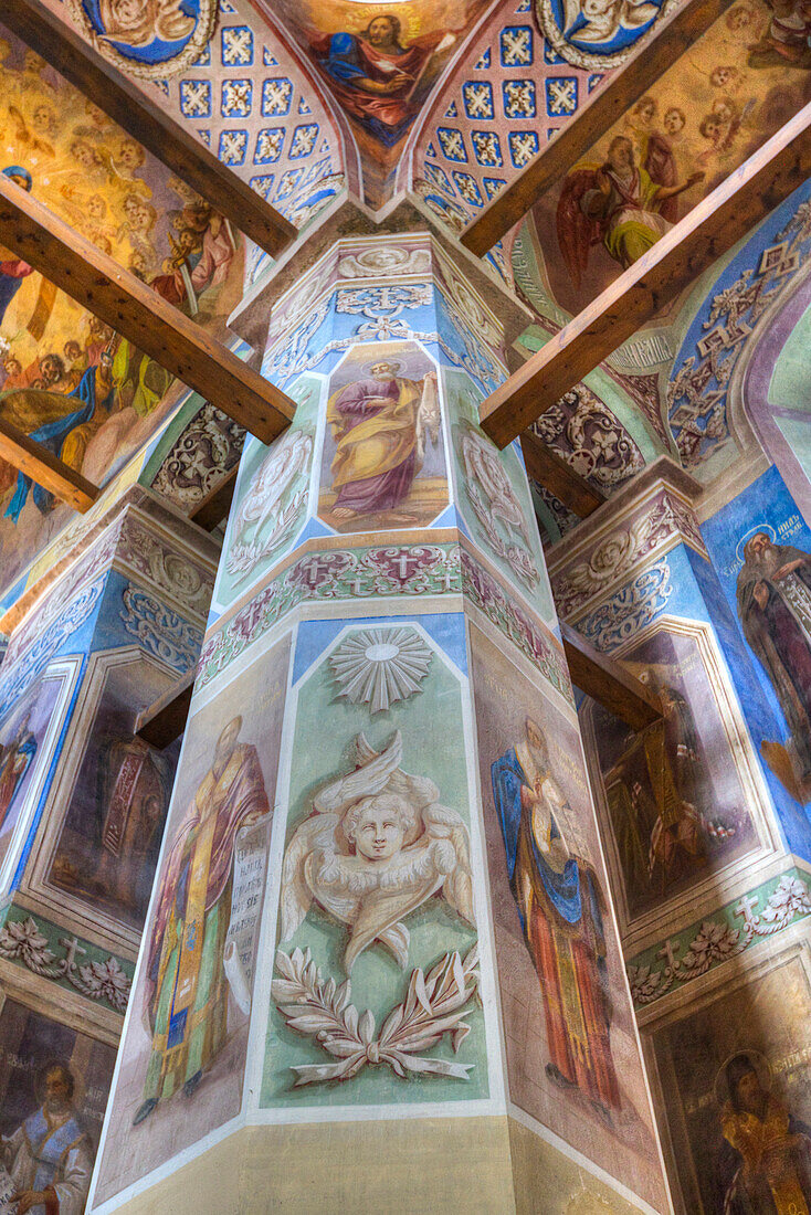 Frescoes, Cathedral, St. Anthony Monastery, UNESCO World Heritage Site, Veliky Novgorod, Novgorod Oblast, Russia, Europe