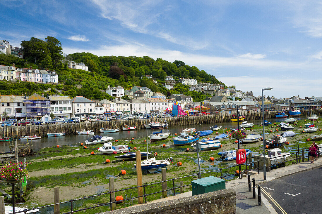 Looe harbour and bridge, Cornwall, England, United Kingdom, Europe