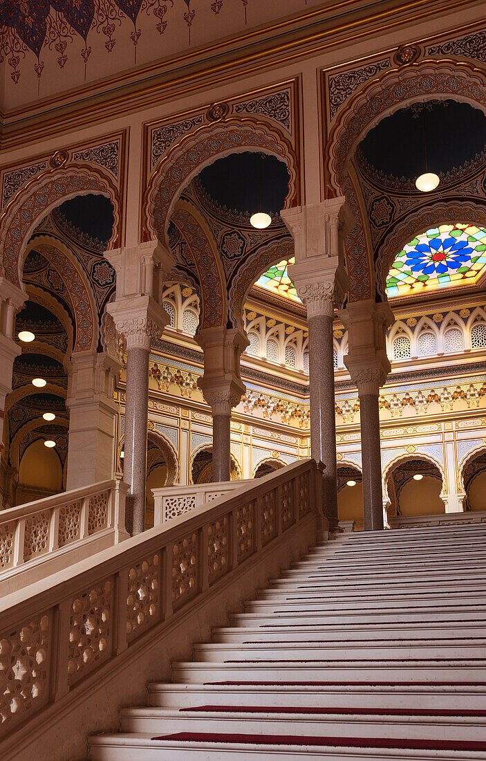 Interior of Vijecnica (City Hall), Old Town, Sarajevo, Bosnia and Hercegovina, Europe