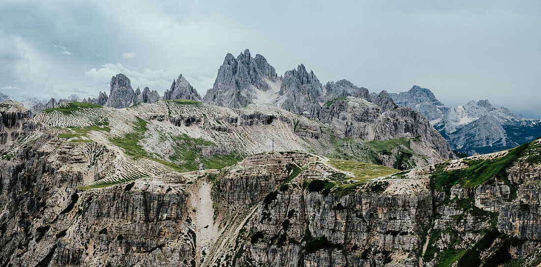 Idyllic shot of rocky landscape against sky, South Tyrol, Italy