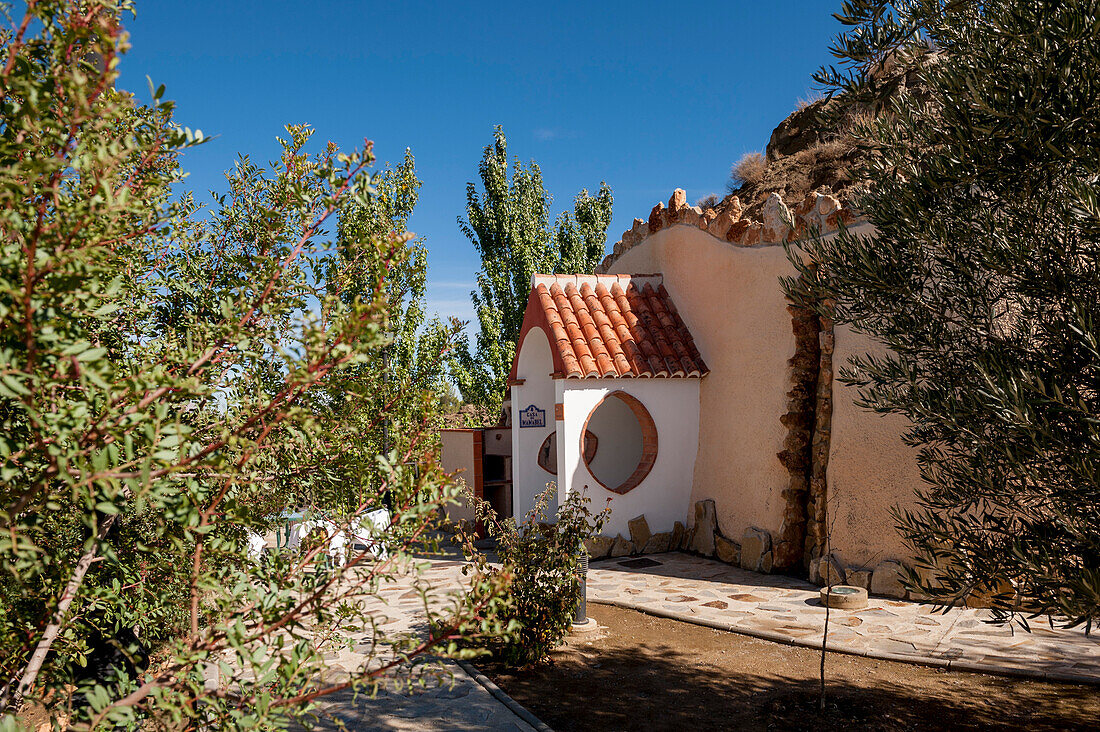 Häuser, Cuevas, la Granja, Guadix, Andalusien, Spanien, Europa