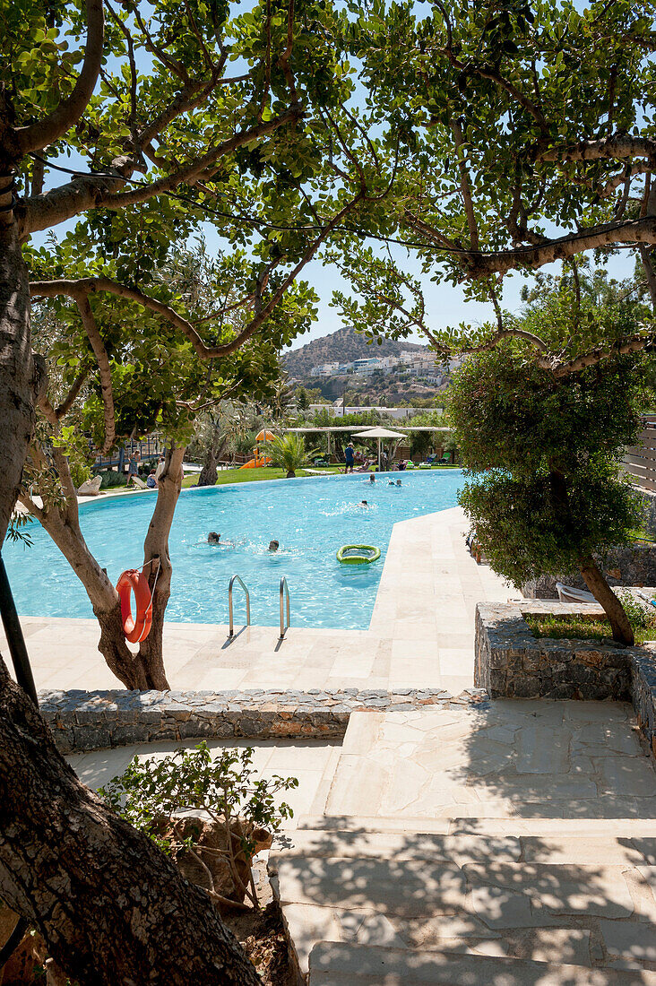 Hotel mit Pool und Garten, Agia Galini, Kreta, Griechenland