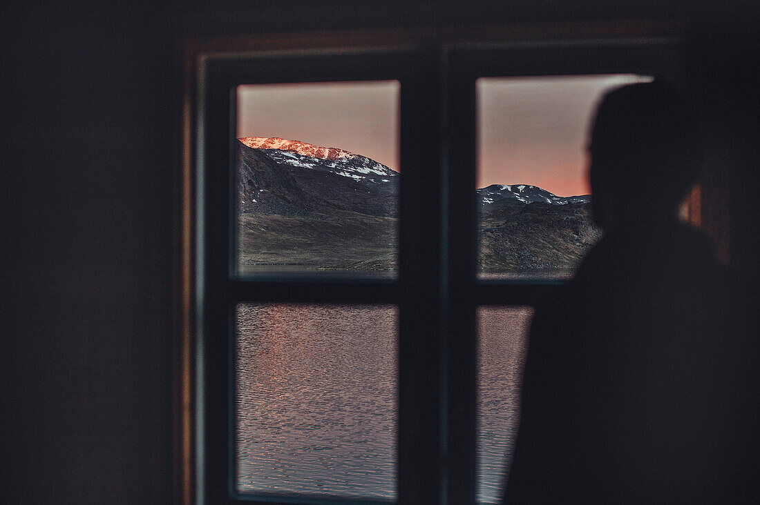 View from a cabin, greenland, arctic.