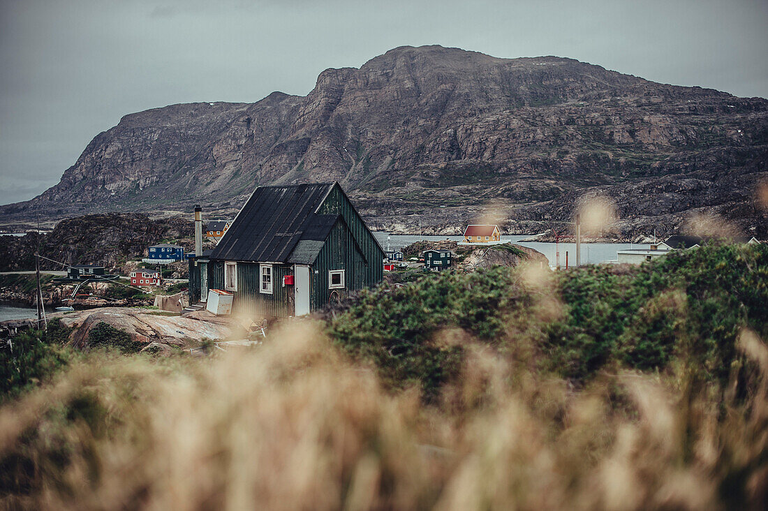 Ausblick auf Sisimiut, Grönland, Arktis.