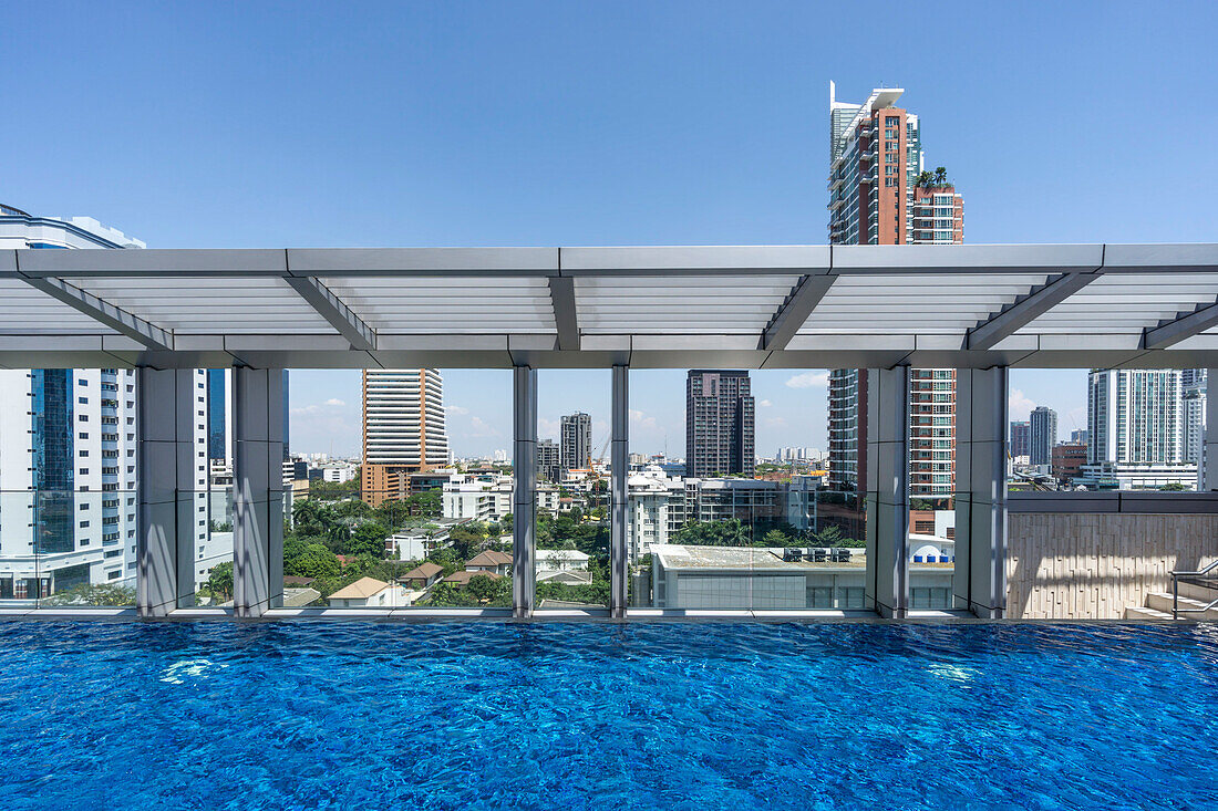 Marriot Hotel Sukhumvit, Pool, Skyline,  Bangkok, Thailand