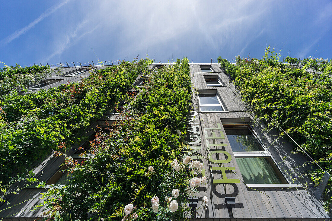 Green Hotel Vauban, Solarsiedlung,  Freiburg, Baden-Wuerttemberg, Schwarzwald, black forest, Germany