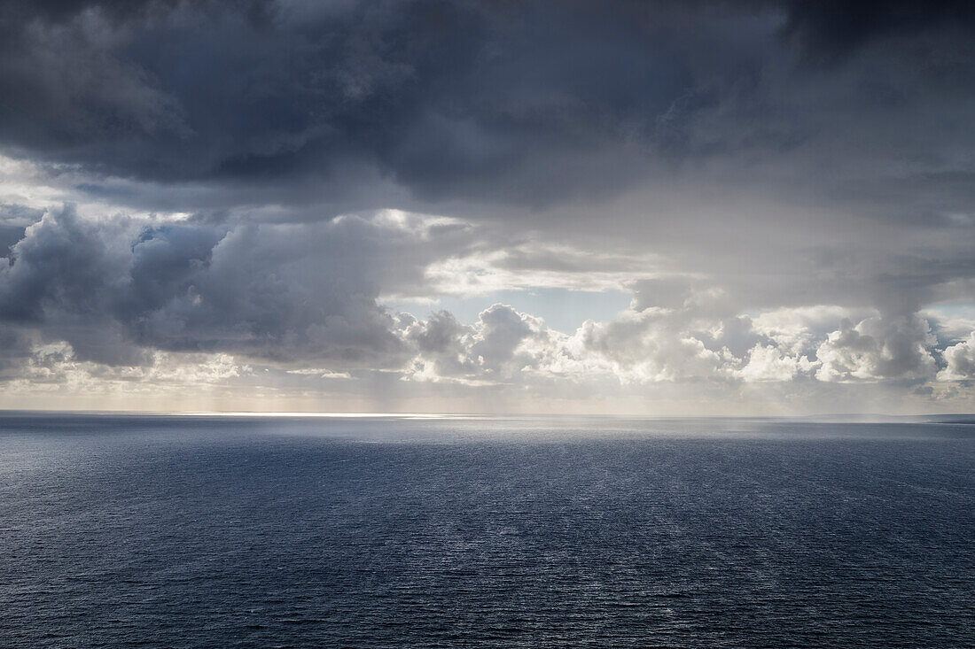 view from O´Briens Tower at the Atlantic Ocean, Cliffs of Moher, County Clare, Wild Atlantic Way, Ireland, Europe