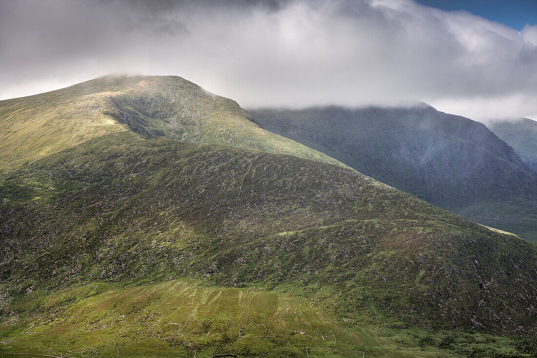 cloudy movement at Connor Pass, Dingle Peninsula, County Kerry, Ireland, Wild Atlantic Way, Europe