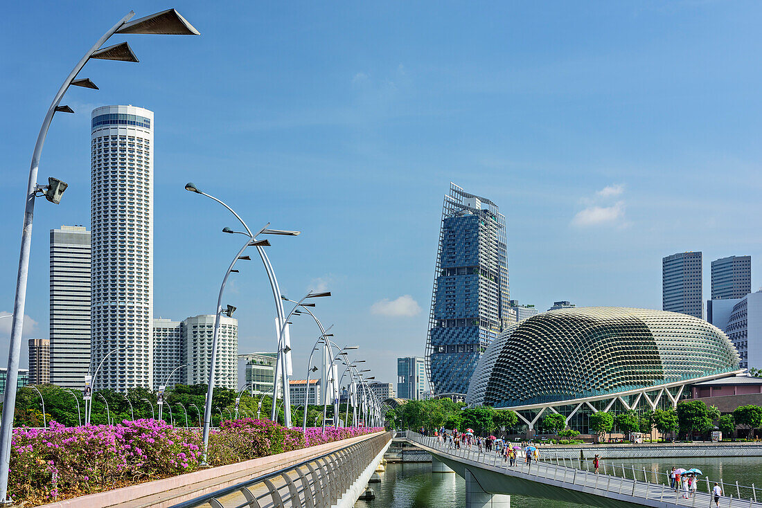 Esplanade with skyscrapers, Marina Bay, Singapore