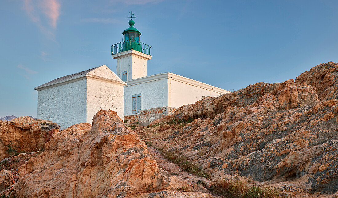 lighthouse in L'Ile Rousse, Corsica, France