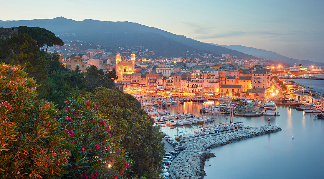 overlooking the port of Bastia, Corsica, France Haute Corse